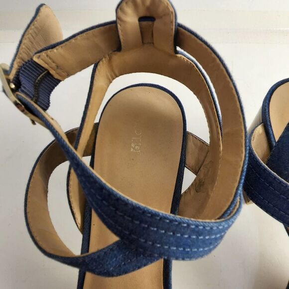 Apt. 9 blue denim sandals - Picture 3 of 4